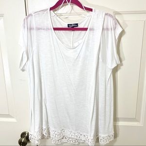 NWT XL FRESHMAN CROCHET EDGE T-SHIRT KOHLS